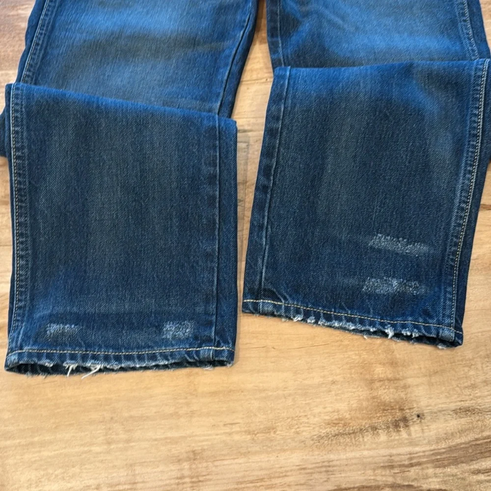 NWT Amo Layla High Rise Relaxed Hip Straight Leg Jeans 25 Anthro boho button fly